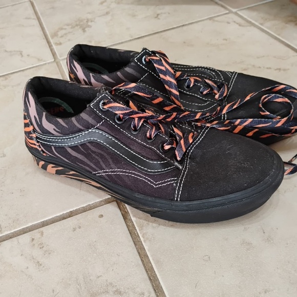 Vans ComfyCush Old Skool Project Cat Tiger Fade Black - Picture 3 of 8